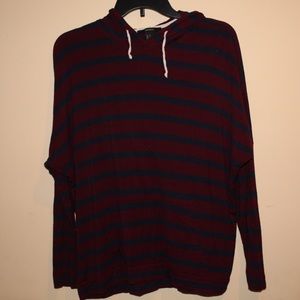 Striped hoodie shirt